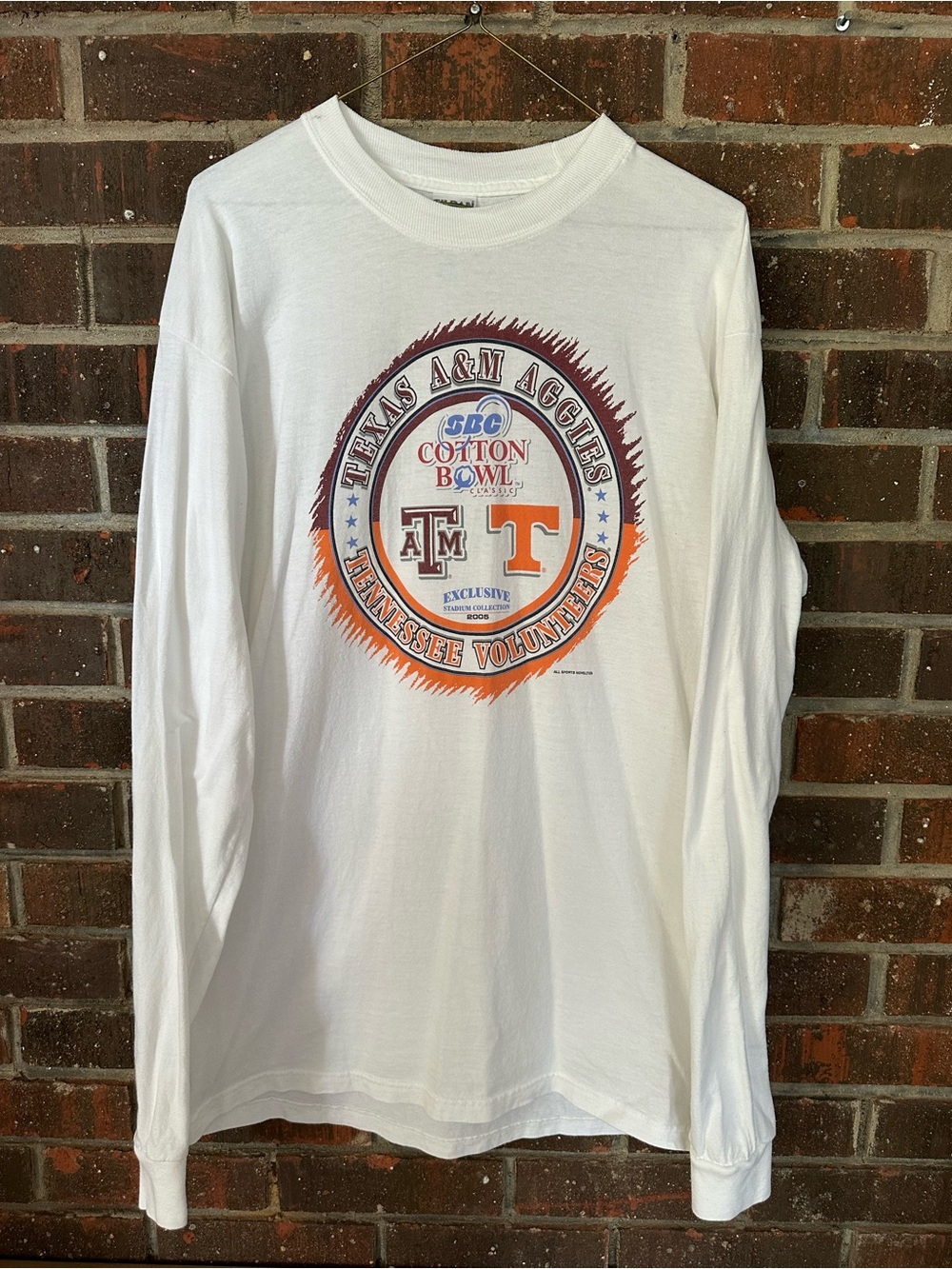 Vintage Tennessee Vols vs Texas A&M Aggies 2005 SBC Cotton Bowl Event T-Shirt